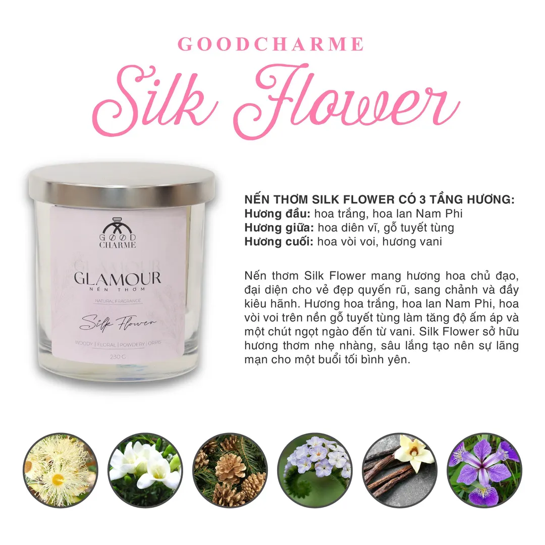 Nến thơm Silk Flower