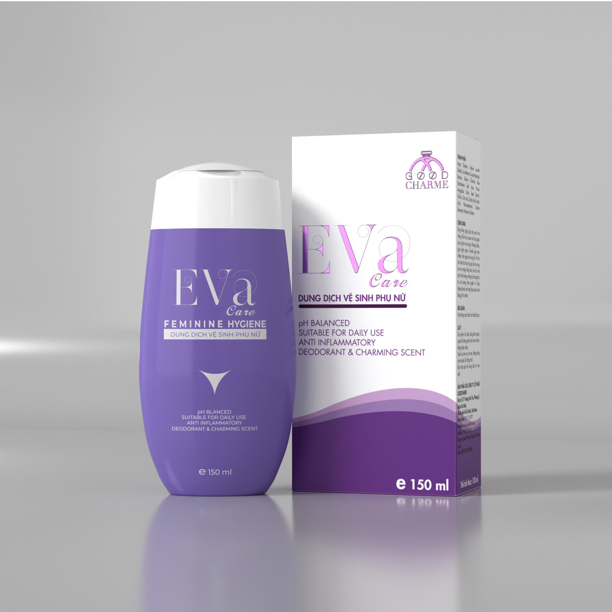 Dung dịch vệ sinh phụ nữ Eva Care Tím