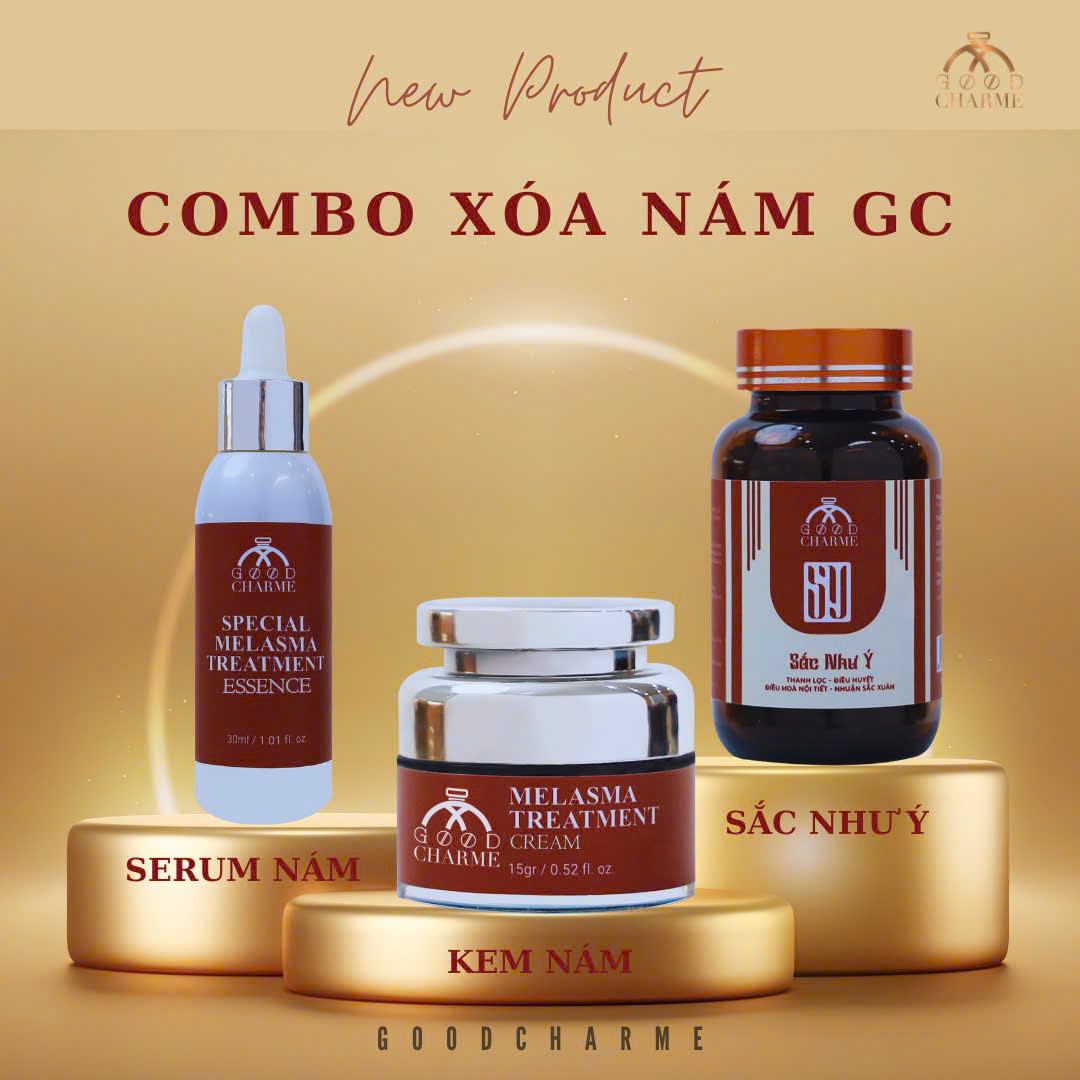 Combo Xóa Nám 2B2 Good Charme - Serum, Kem dưỡng và viên uống