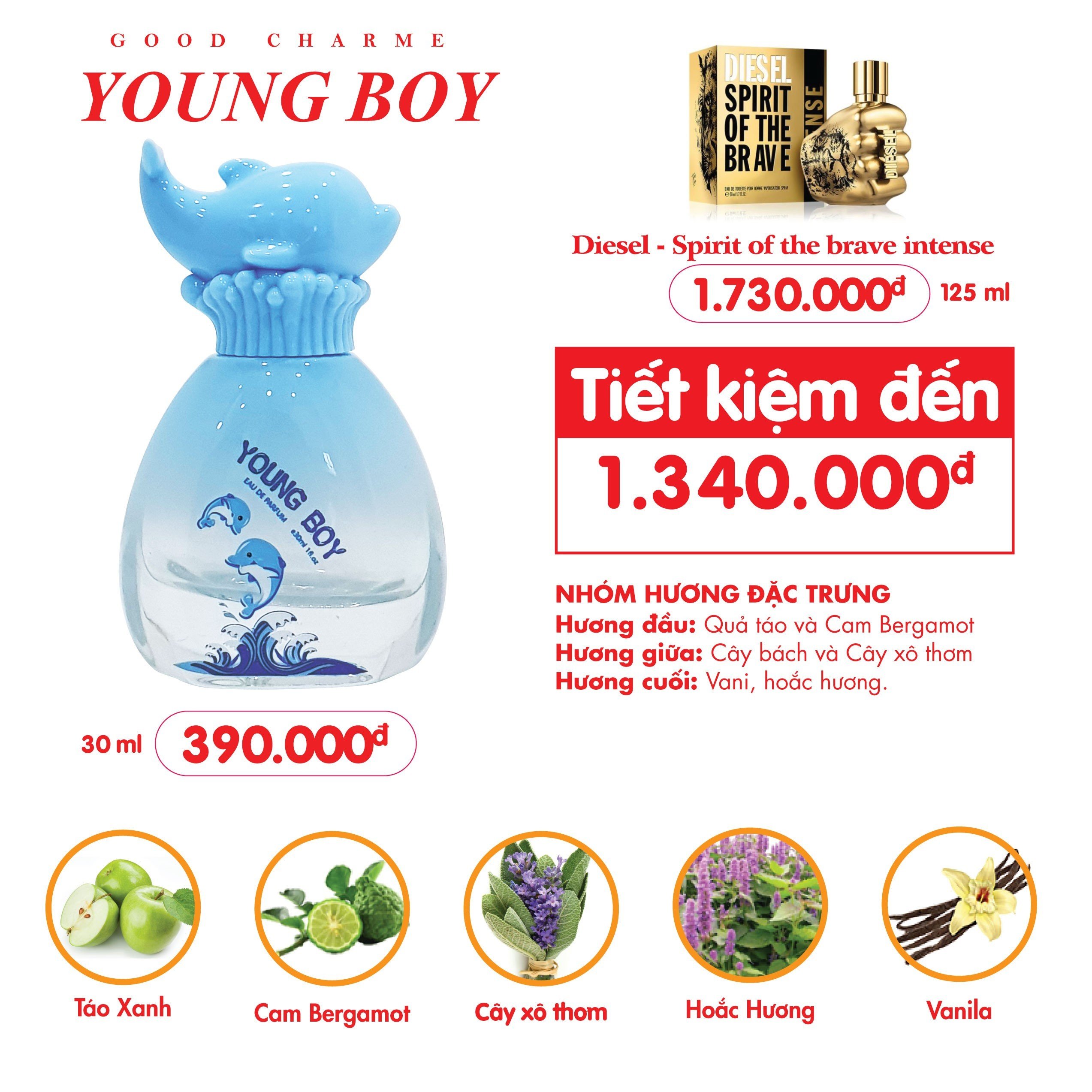 Nước Hoa Trẻ Em Young Boy GoodCharme 30ml