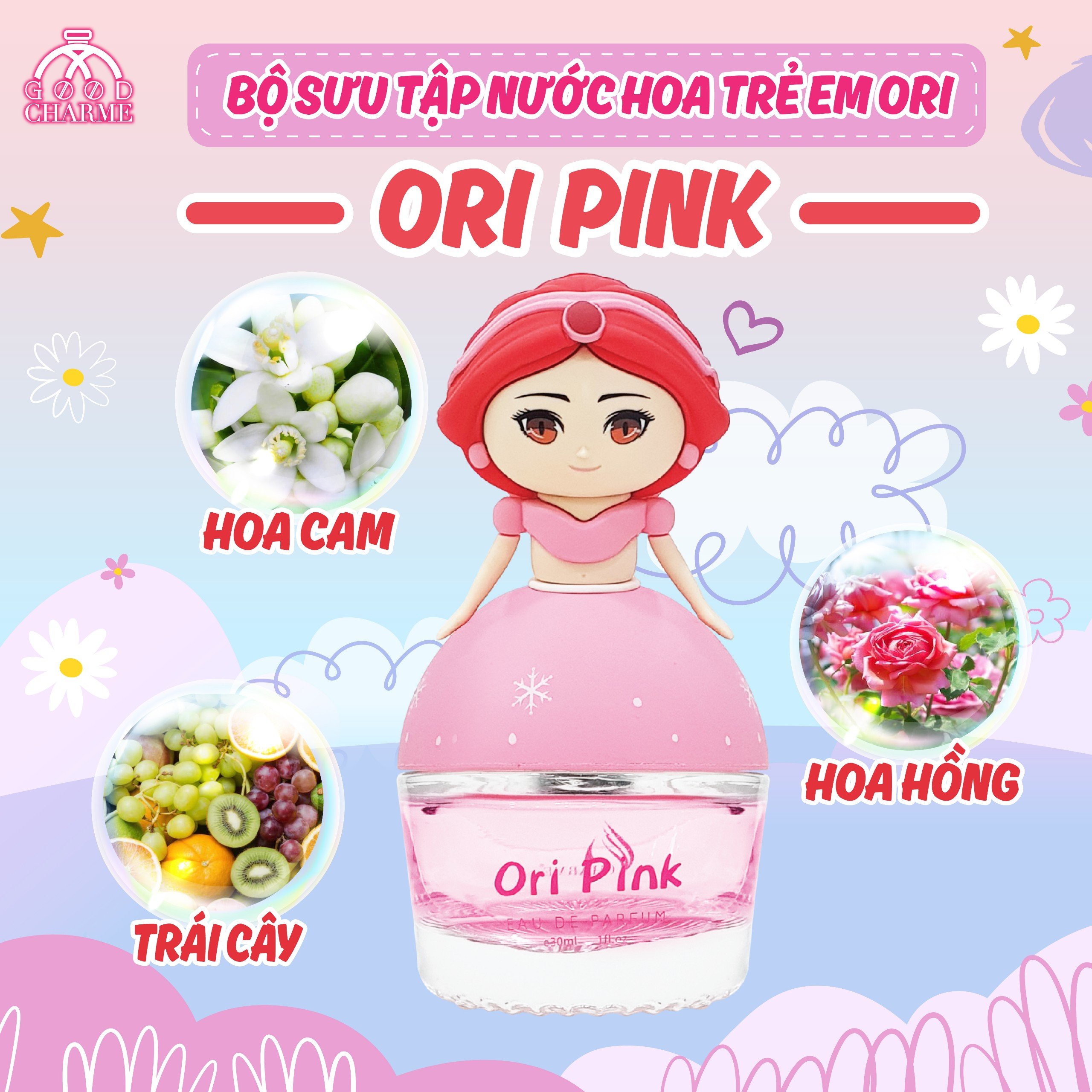 Nước Hoa Trẻ Em Ori Pink GoodCharme 30ml