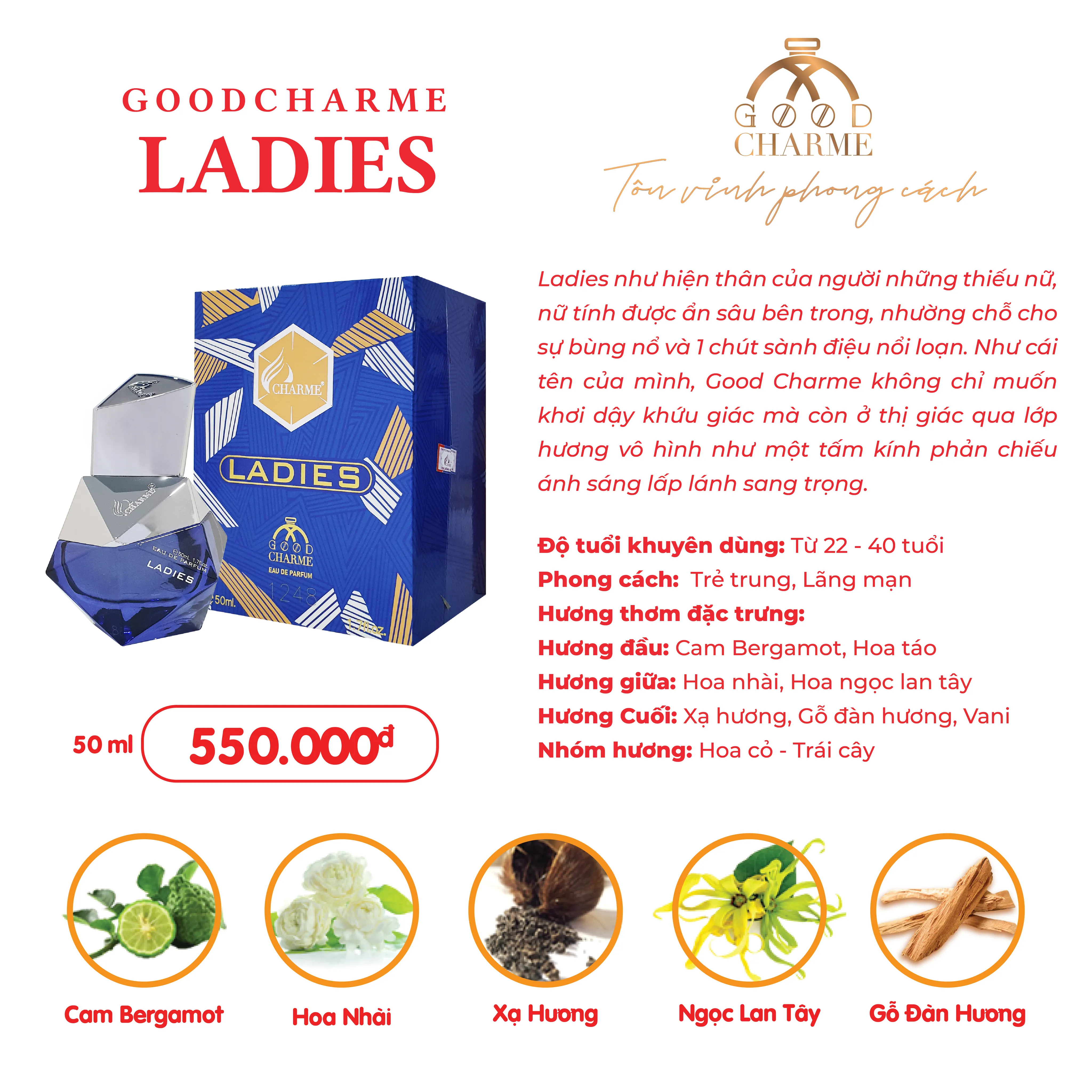 Nước Hoa Nữ Ladies GoodCharme 50ml