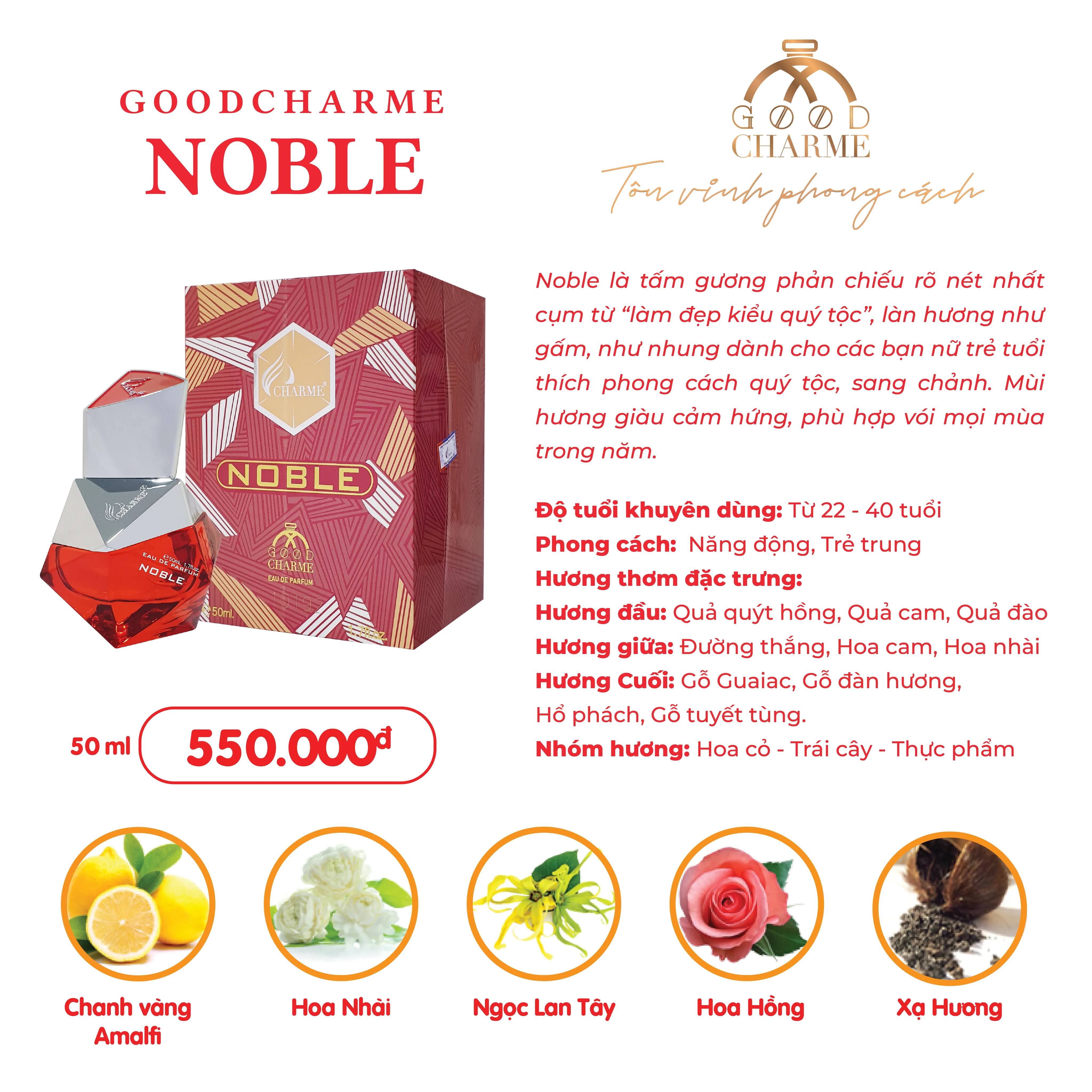 Nước Hoa Nữ Noble GoodCharme 50ml