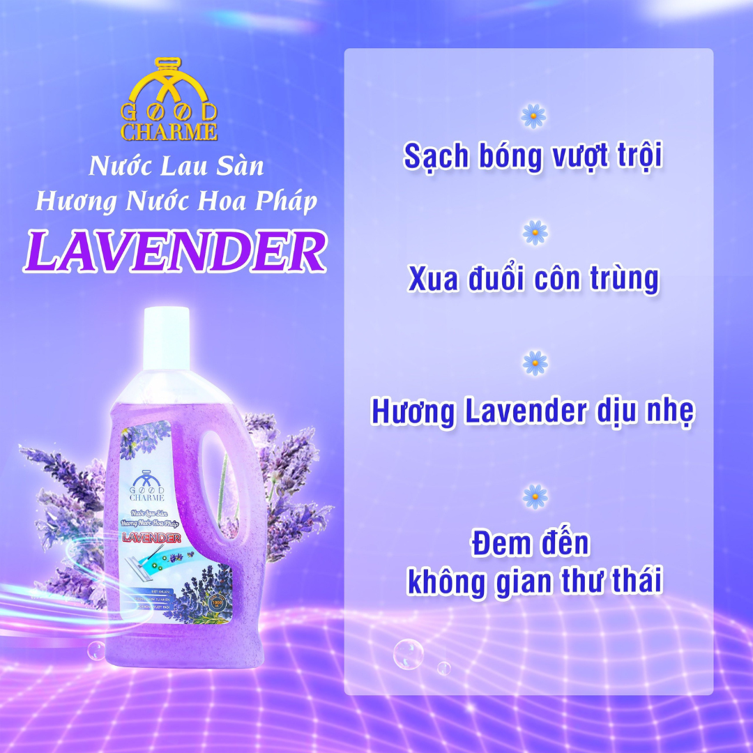 Nước Lau Sàn Hương Nước Hoa Lavender GoodCharme 1000ml