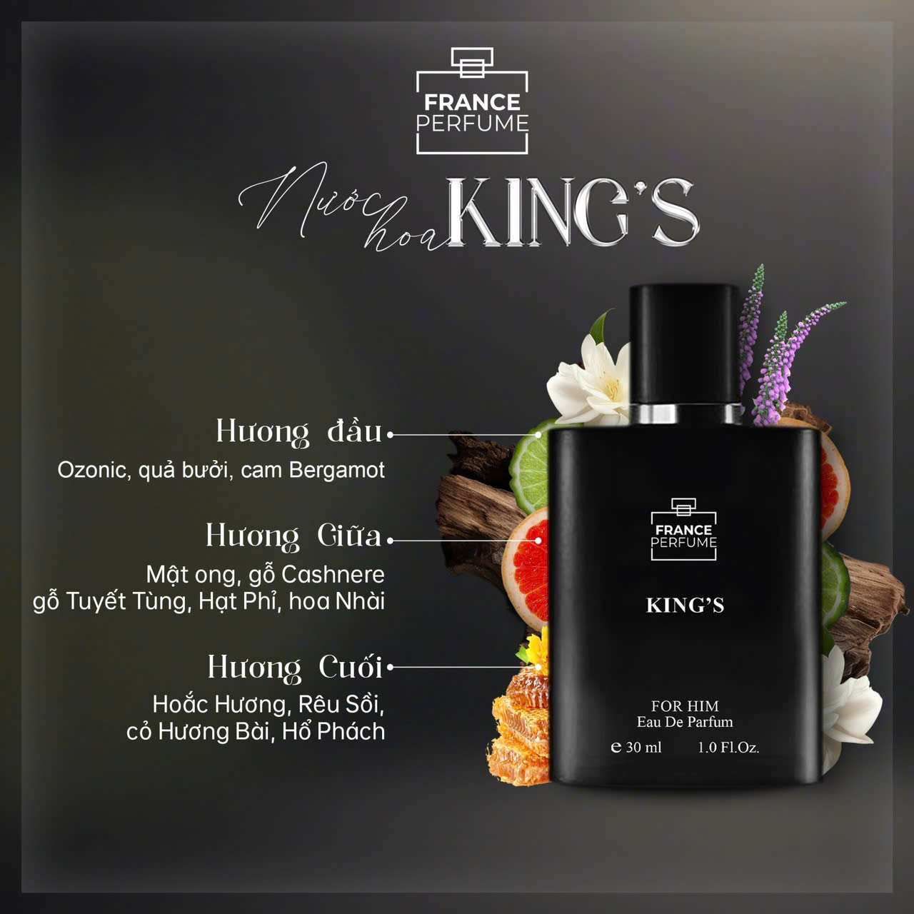 Nước Hoa Nam France Perfume King's